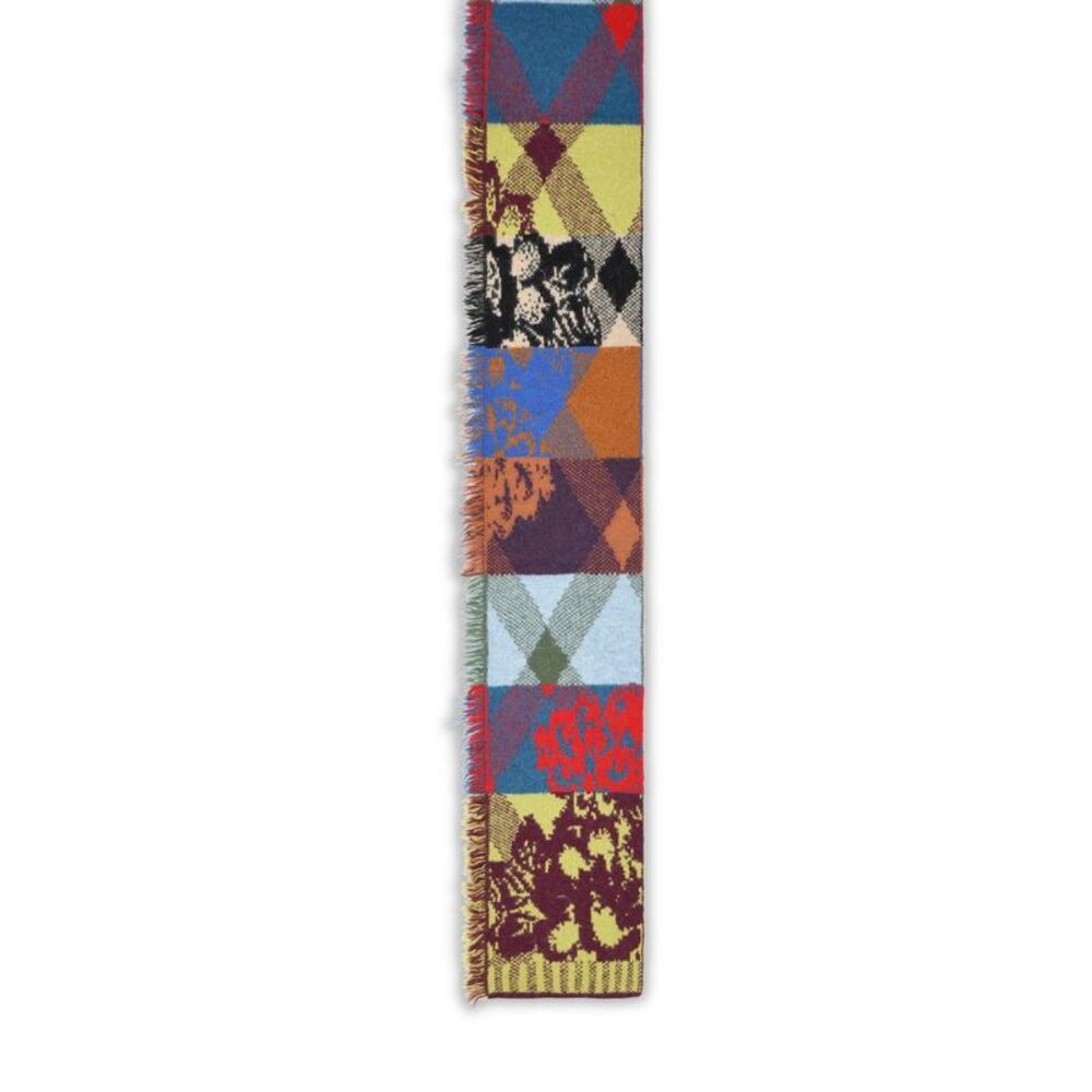 Dries Van Noten 'Mati' Multicolor Wool Blend Scarf Men